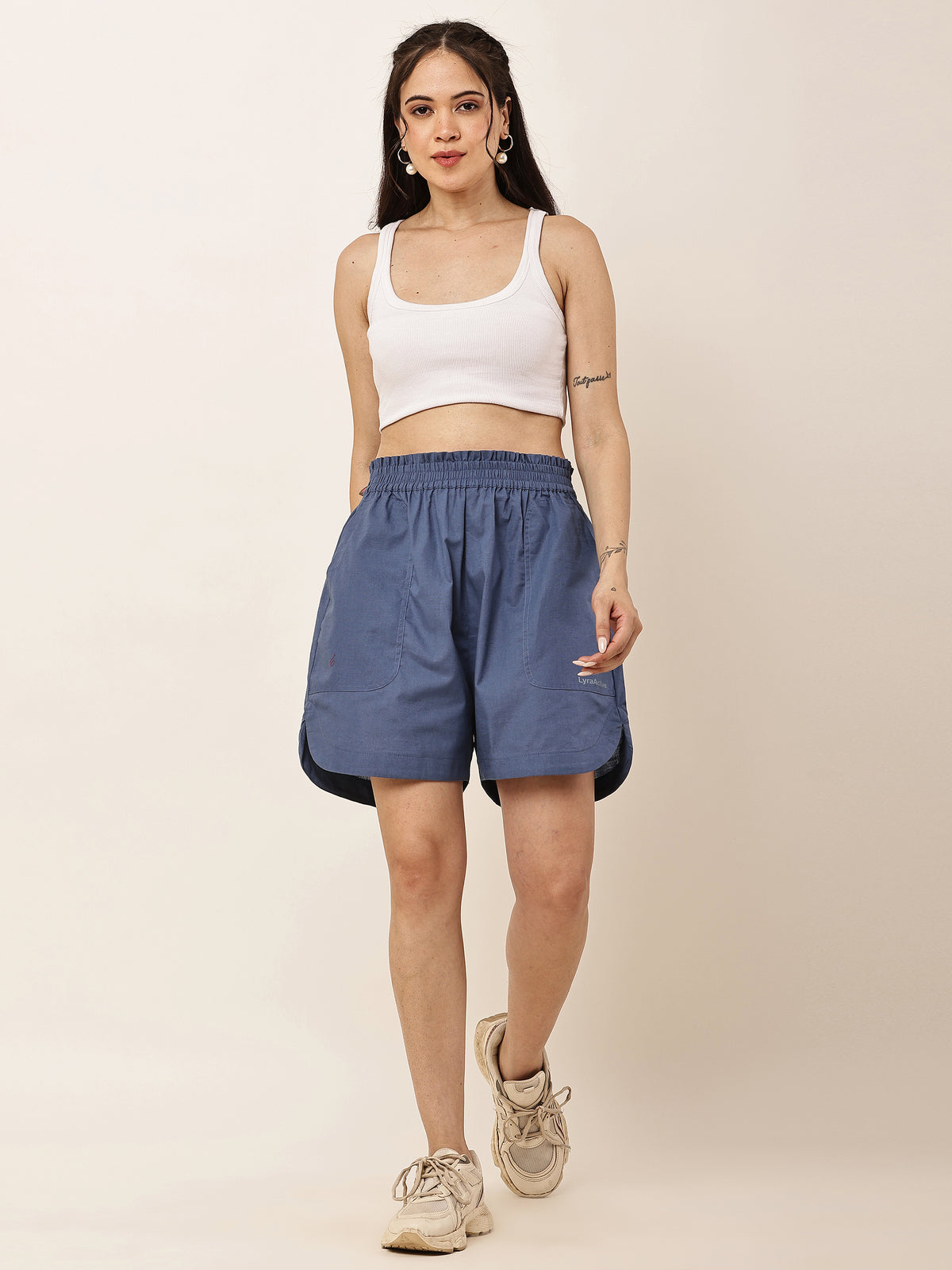Relaxed Shorts — Steel Blue