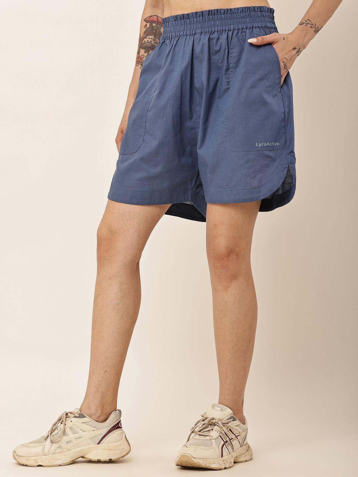 Relaxed Shorts — Steel Blue