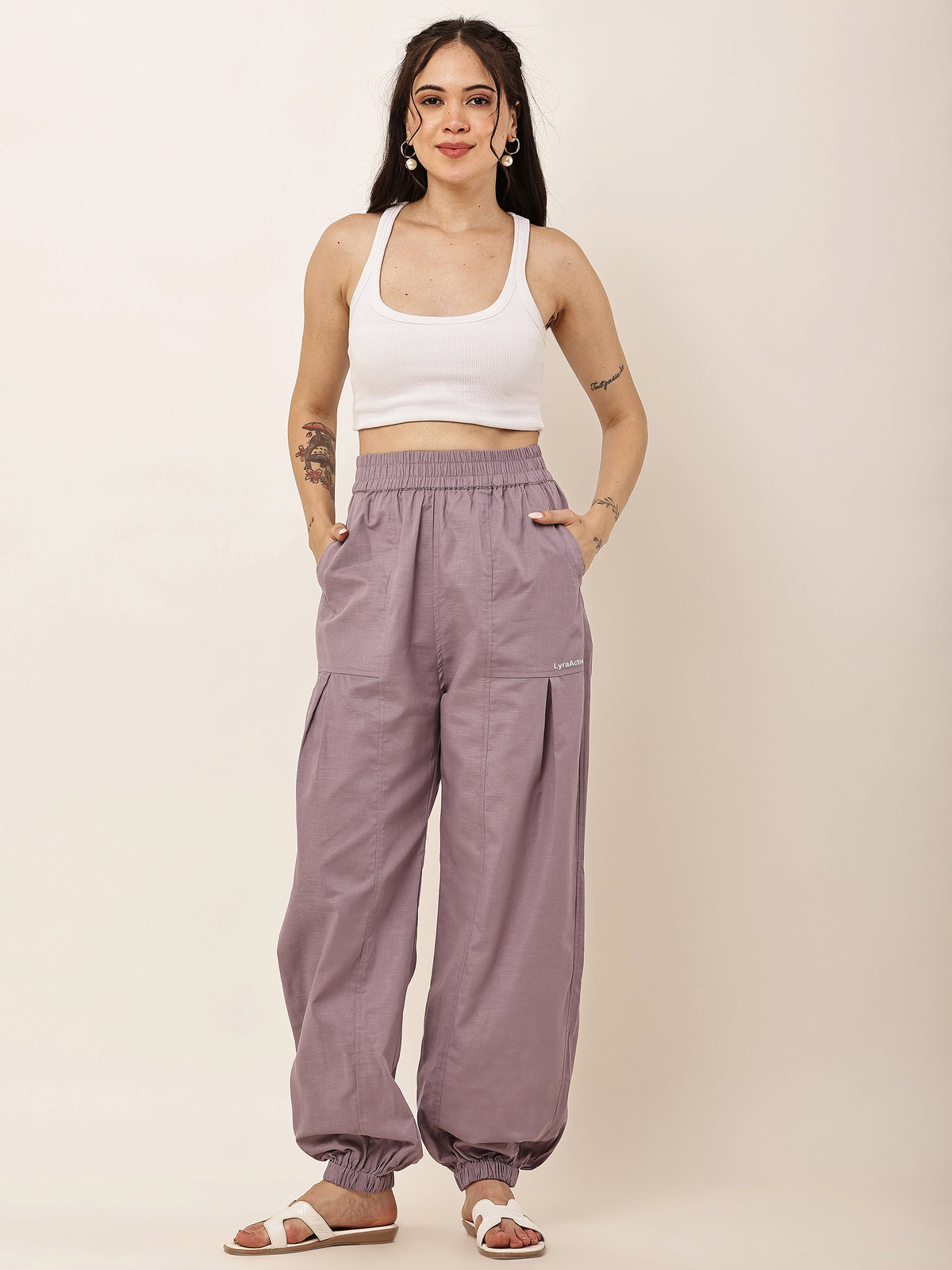 Luna Utility Joggers – Lavender