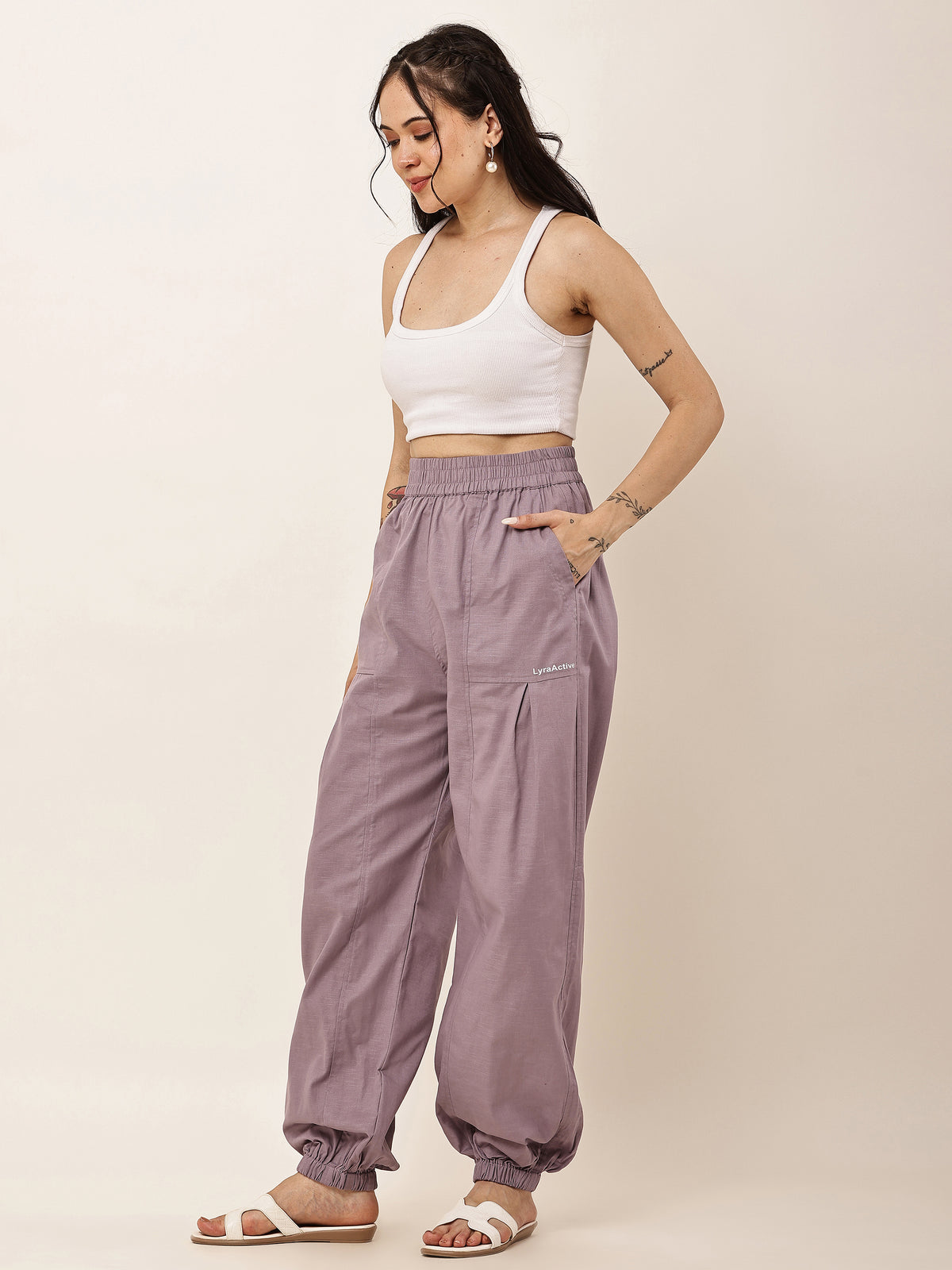 Luna Utility Joggers – Lavender