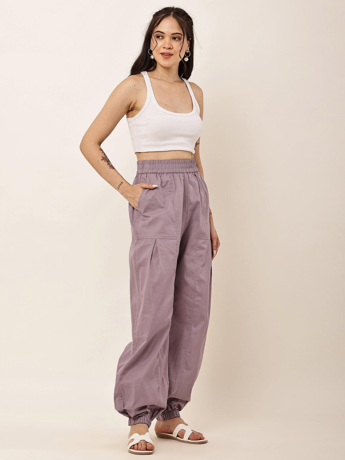 Luna Utility Joggers – Lavender