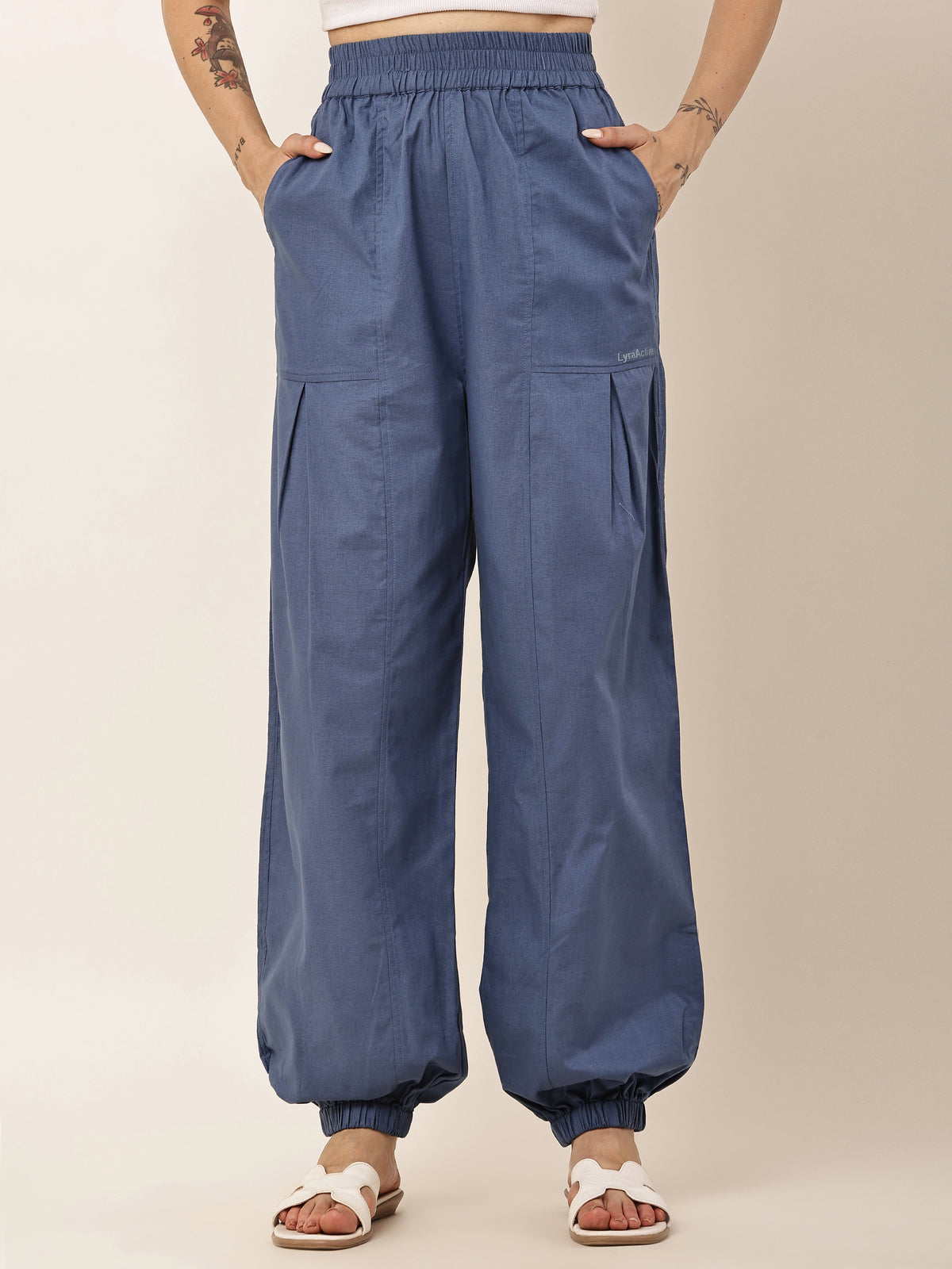 Luna Utility Joggers — Steel Blue