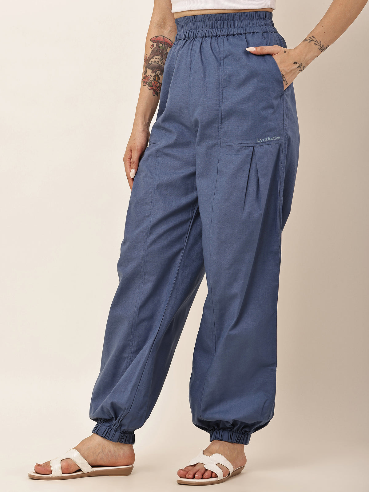Luna Utility Joggers — Steel Blue