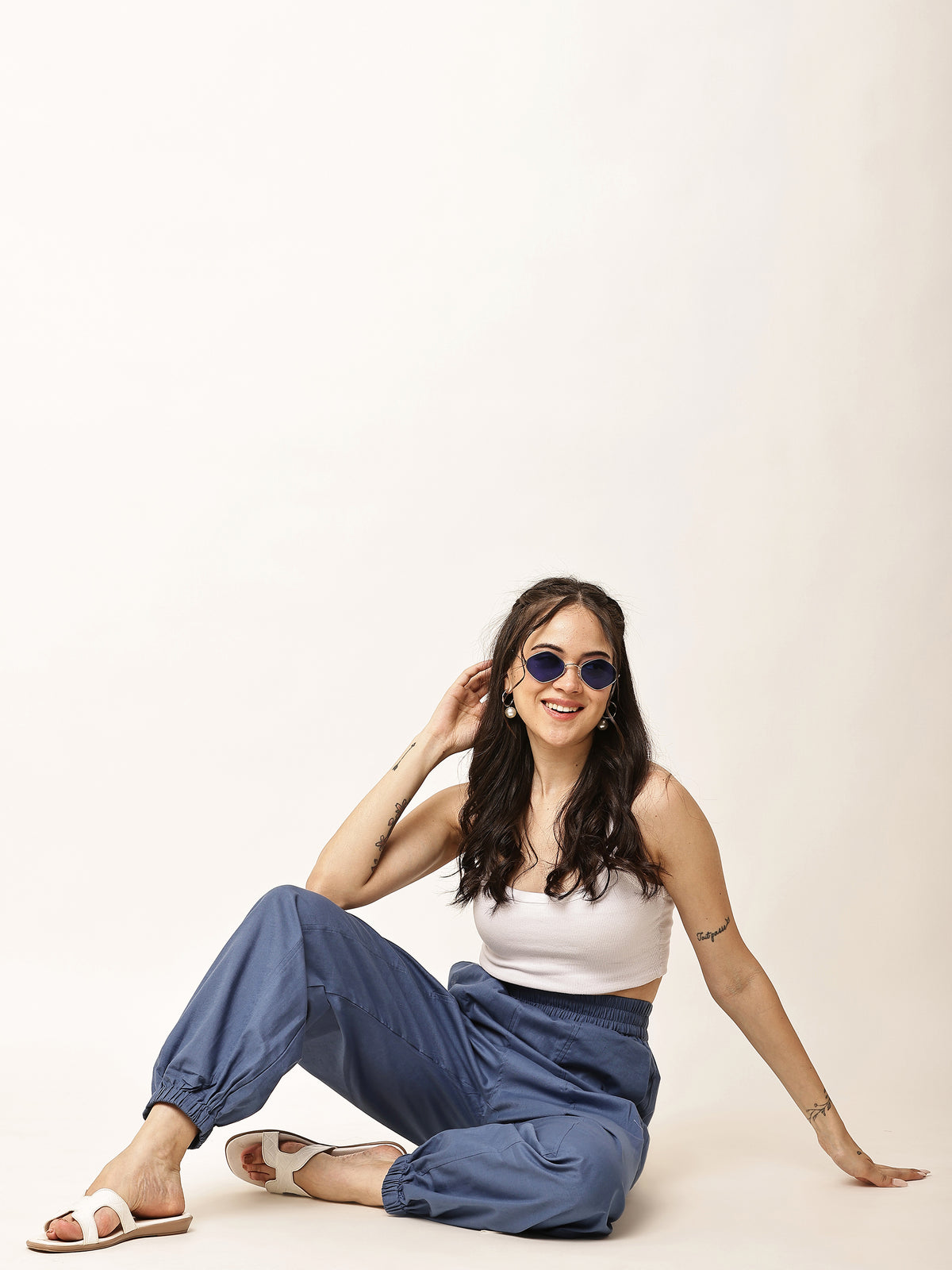 Luna Utility Joggers — Steel Blue